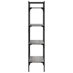 vidaXL Bücherregal 4 Fächer Grau Sonoma 56x31,5x138,5 cm Holzwerkstoff