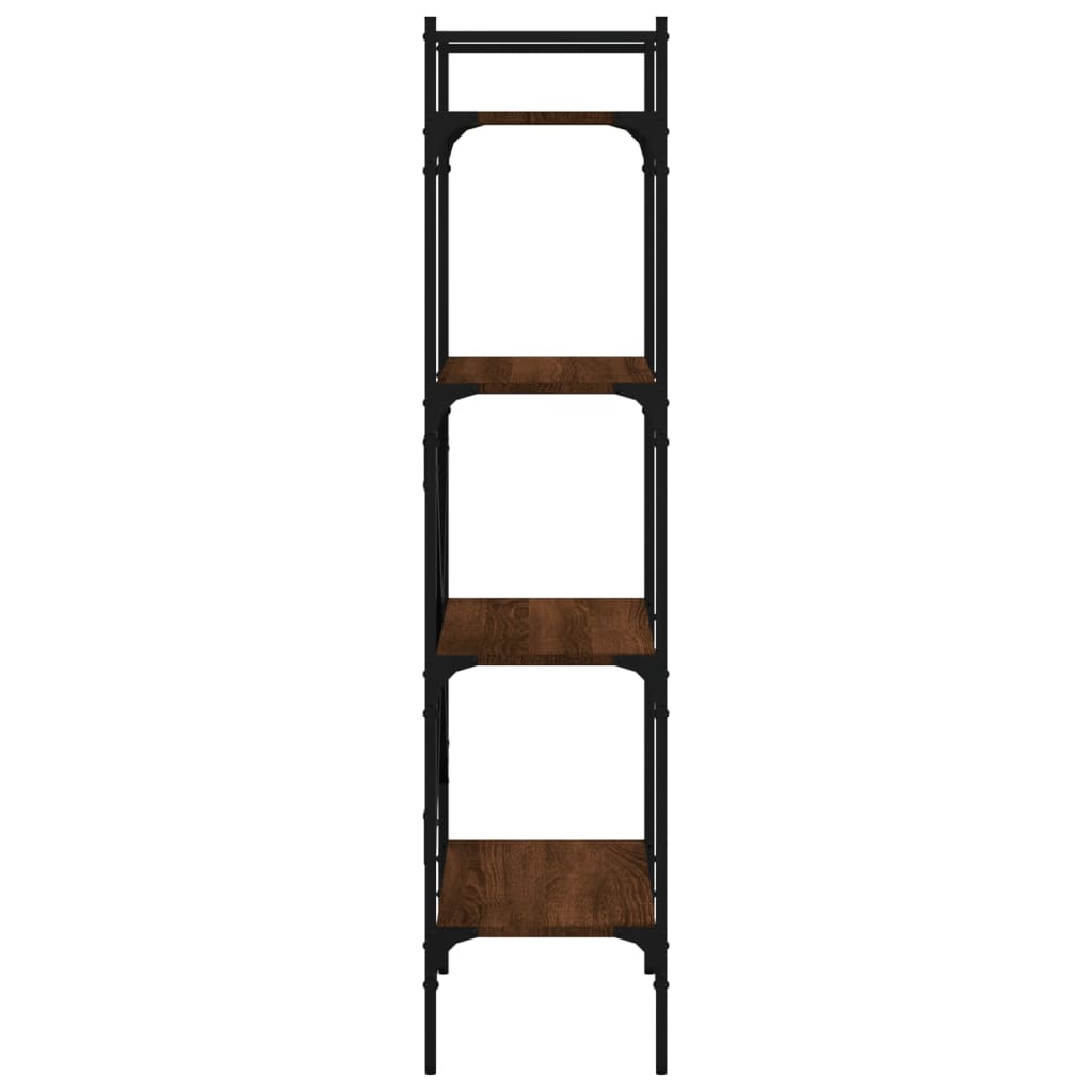 vidaXL Bücherregal 4 Fächer Braun Eiche 56x31,5x138,5 cm Holzwerkstoff