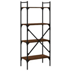 vidaXL Bücherregal 4 Fächer Braun Eiche 56x31,5x138,5 cm Holzwerkstoff