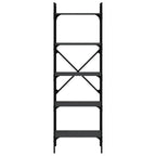 vidaXL Bücherregal 5 Fächer Schwarz 56x31,5x174 cm Holzwerkstoff