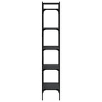 vidaXL Bücherregal 5 Fächer Schwarz 56x31,5x174 cm Holzwerkstoff