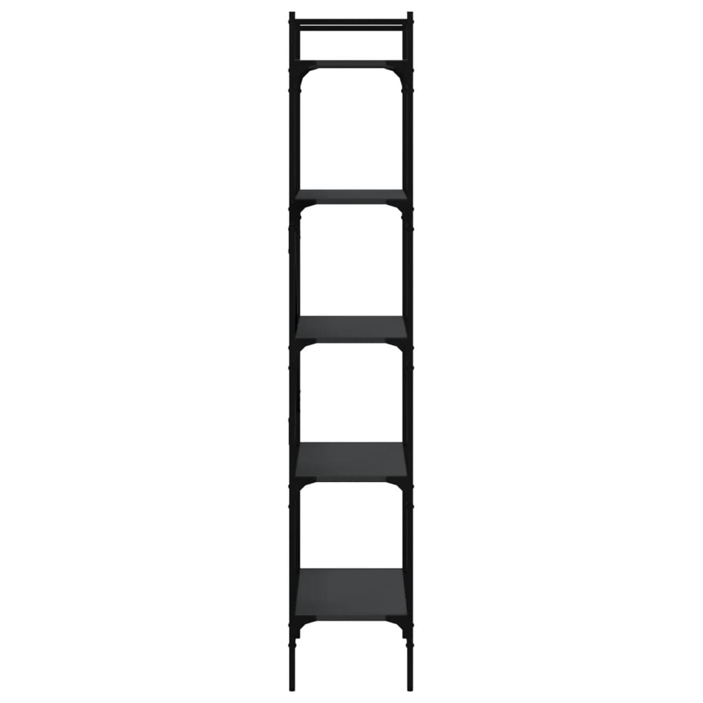 vidaXL Bücherregal 5 Fächer Schwarz 56x31,5x174 cm Holzwerkstoff