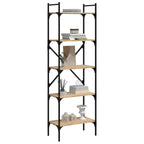vidaXL Bücherregal 5 Fächer Sonoma-Eiche 56x31,5x174 cm Holzwerkstoff