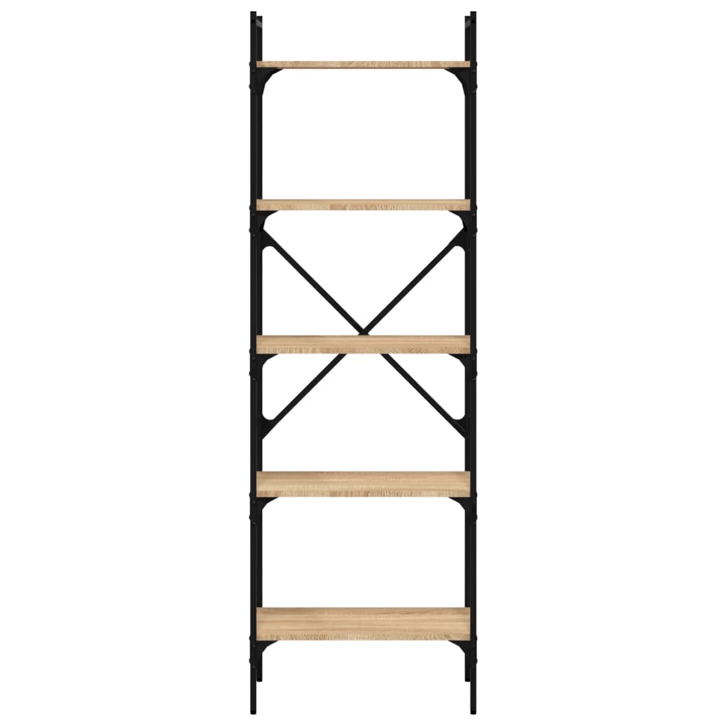 vidaXL Bücherregal 5 Fächer Sonoma-Eiche 56x31,5x174 cm Holzwerkstoff