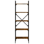 vidaXL Bücherregal 5 Fächer Räuchereiche 56x31,5x174 cm Holzwerkstoff