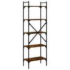 vidaXL Bücherregal 5 Fächer Räuchereiche 56x31,5x174 cm Holzwerkstoff