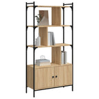 vidaXL Bücherregal mit Türen Sonoma-Eiche 76,5 x 30 x 154,5 cm Holzwerkstoff