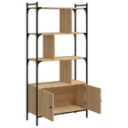 vidaXL Bücherregal mit Türen Sonoma-Eiche 76,5 x 30 x 154,5 cm Holzwerkstoff