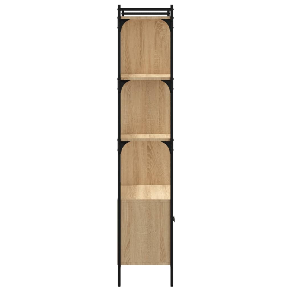 vidaXL Bücherregal mit Türen Sonoma-Eiche 76,5 x 30 x 154,5 cm Holzwerkstoff