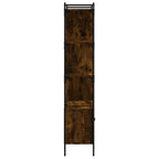 vidaXL Bücherregal mit Tür Räuchereiche 76,5x30x154,5 cm Holzwerkstoff
