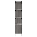 vidaXL Bücherregal mit Türen Grau Sonoma 76,5x30x154,5cm Holzwerkstoff