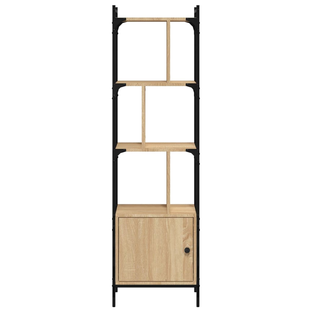 vidaXL Bücherregal mit Tür Sonoma-Eiche 44,5x30x154,5 cm Holzwerkstoff