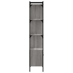 vidaXL Bücherregal mit Tür Grau Sonoma 44,5x30x154,5 cm Holzwerkstoff
