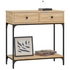 vidaXL Konsolentisch Sonoma-Eiche 75x34,5x75 cm Holzwerkstoff