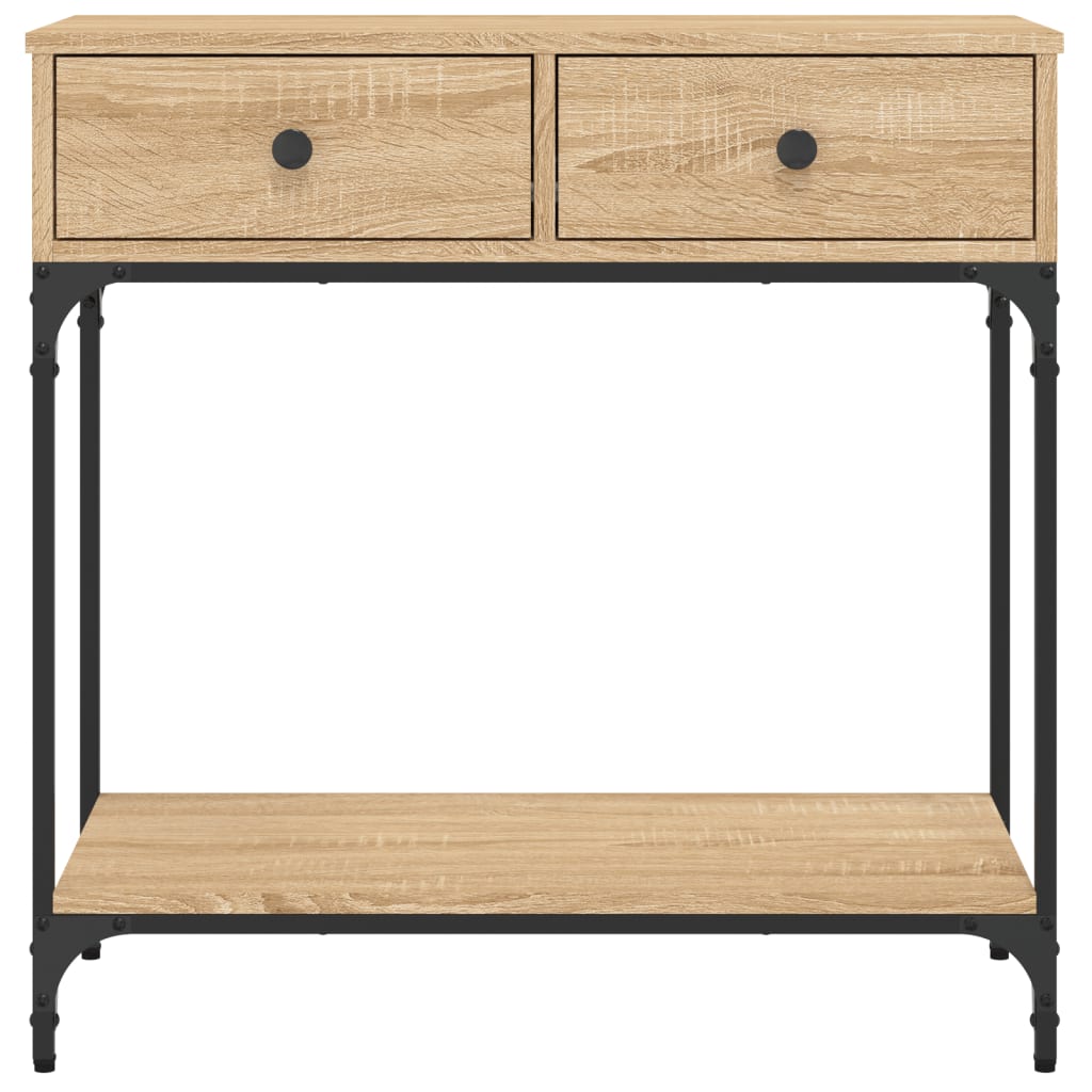 vidaXL Konsolentisch Sonoma-Eiche 75x34,5x75 cm Holzwerkstoff