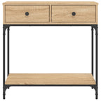 vidaXL Konsolentisch Sonoma-Eiche 75x34,5x75 cm Holzwerkstoff