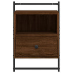 vidaXL Wand-Nachttisch Braun Eiche 40x30x61 cm Holzwerkstoff