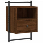 vidaXL Wand-Nachttische 2 Stk. Braun Eiche 40x30x61 cm Holzwerkstoff