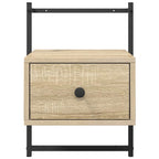 vidaXL Wand-Nachttisch Sonoma-Eiche 35x30x51 cm Holzwerkstoff
