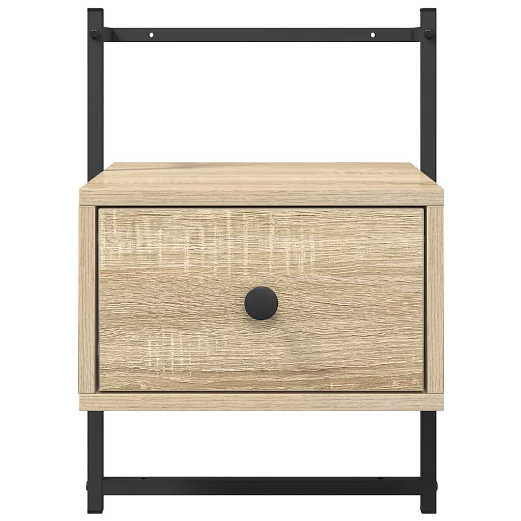 vidaXL Wand-Nachttisch Sonoma-Eiche 35x30x51 cm Holzwerkstoff