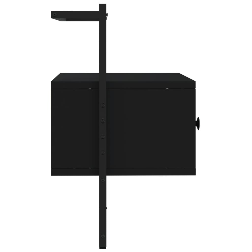 vidaXL TV-Wandschrank Schwarz 60,5x30x51 cm Holzwerkstoff