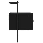 vidaXL TV-Wandschrank Schwarz 60,5x30x51 cm Holzwerkstoff