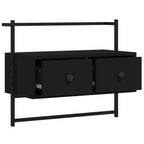 vidaXL TV-Wandschrank Schwarz 60,5x30x51 cm Holzwerkstoff
