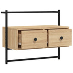 vidaXL TV-Wandschrank Sonoma-Eiche 60,5x30x51 cm Holzwerkstoff