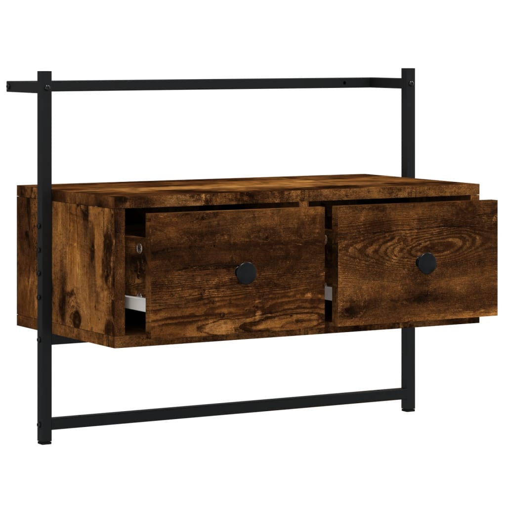 vidaXL TV-Wandschrank Räuchereiche 60,5x30x51 cm Holzwerkstoff
