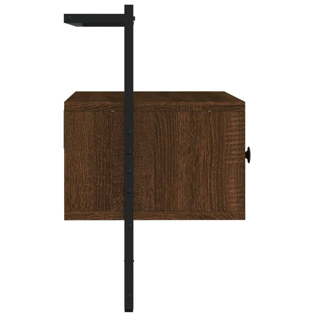 vidaXL TV-Wandschrank Braun Eiche 60,5x30x51 cm Holzwerkstoff