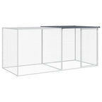 vidaXL Hühnerkäfig mit Dach Anthrazit 203x98x90 cm Verzinkter Stahl
