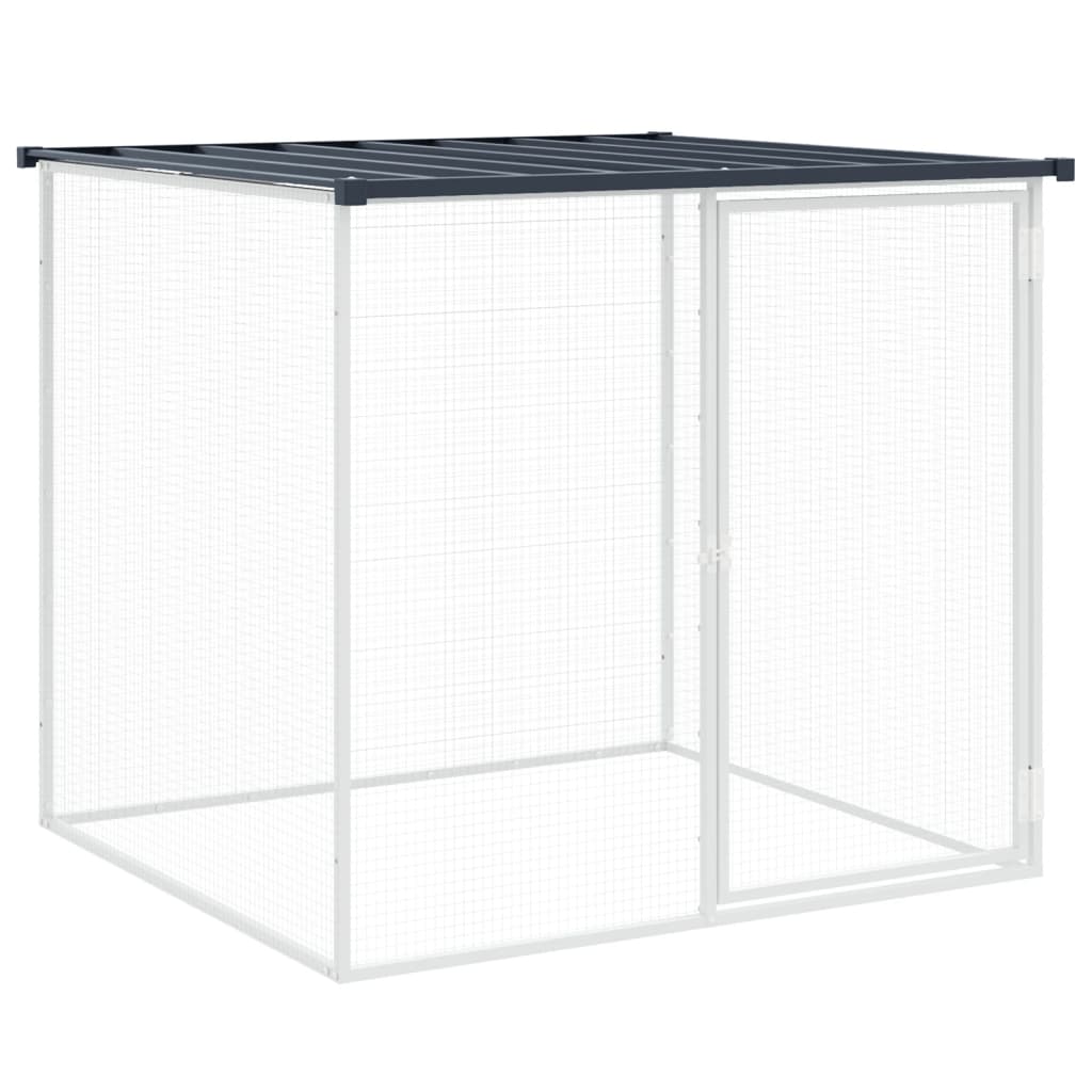 vidaXL Hühnerkäfig mit Dach Anthrazit 203x98x90 cm Verzinkter Stahl
