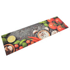 vidaXL Küchenteppich Waschbar Gemüse 45x150 cm Samt