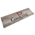 vidaXL Küchenteppich Waschbar Cooking Grau 45x150 cm Samt