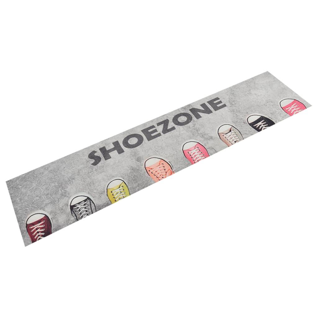 vidaXL Küchenteppich Waschbar Shoezone 45x150 cm Samt