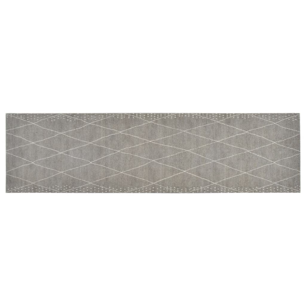 vidaXL Küchenteppich Waschbar Raute 45x150 cm Samt