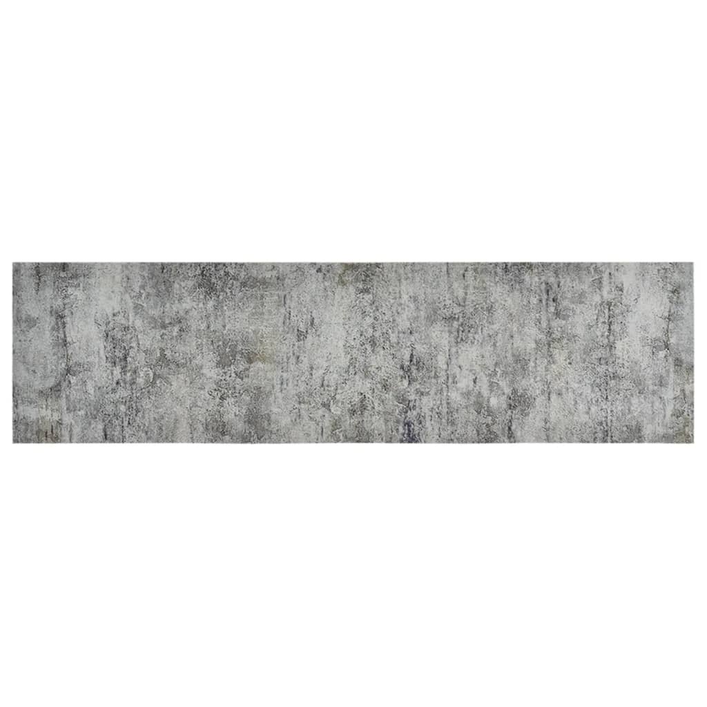 vidaXL Küchenteppich Waschbar Beton 45x150 cm Samt