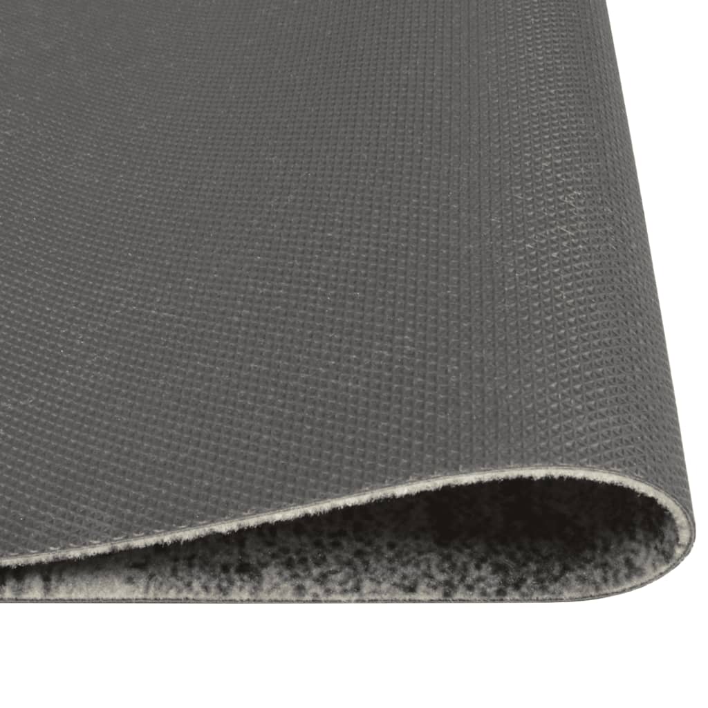 vidaXL Küchenteppich Waschbar Beton 45x150 cm Samt