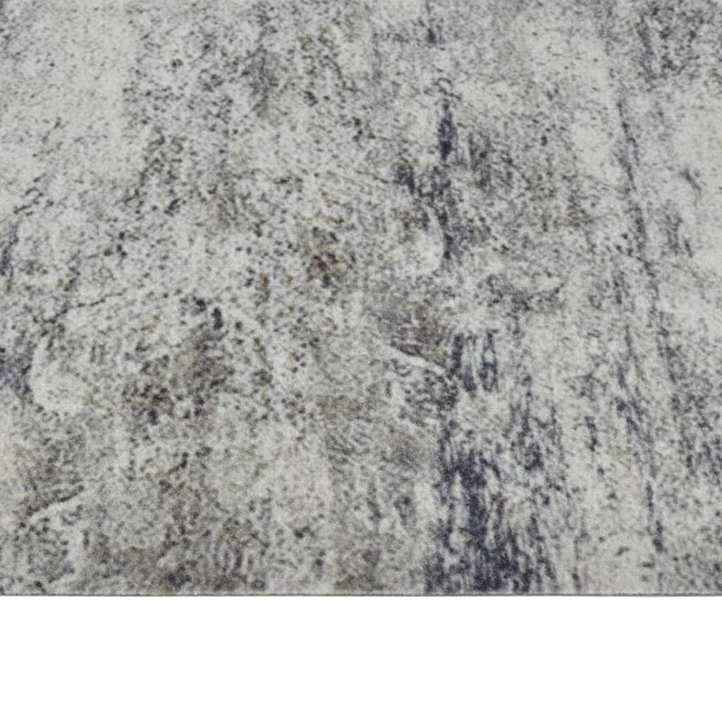 vidaXL Küchenteppich Waschbar Beton 45x150 cm Samt