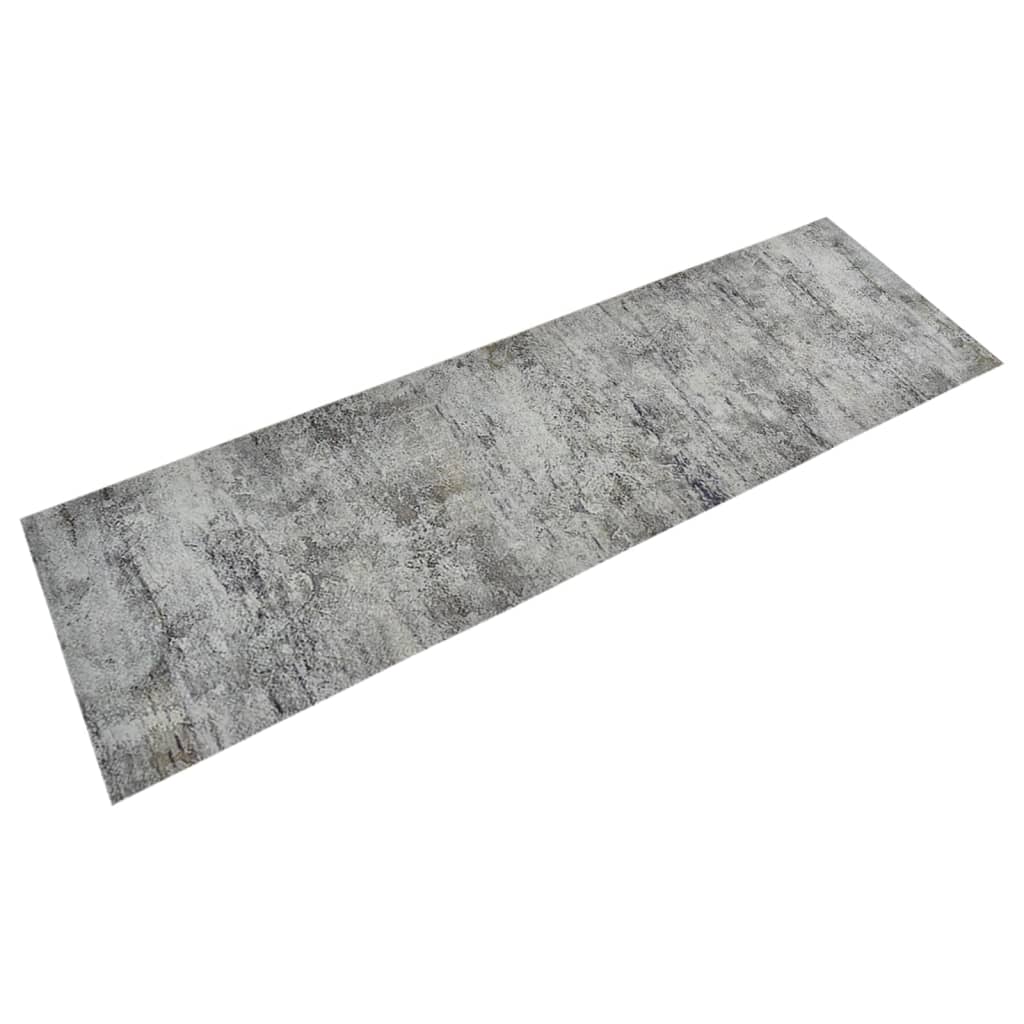 vidaXL Küchenteppich Waschbar Beton 45x150 cm Samt