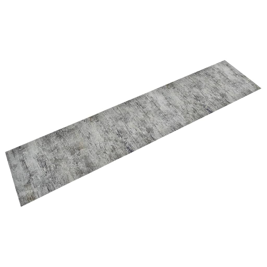 vidaXL Küchenteppich Waschbar Beton 45x150 cm Samt
