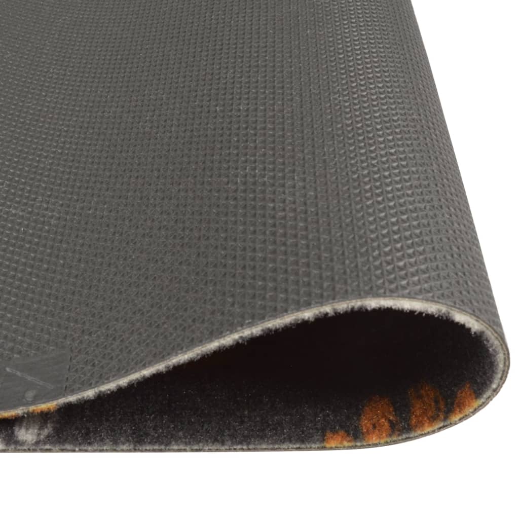 vidaXL Küchenteppich Waschbar Pfoten 45x150 cm Samt