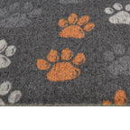 vidaXL Küchenteppich Waschbar Pfoten 45x150 cm Samt