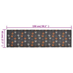 vidaXL Küchenteppich Waschbar Pfoten 45x150 cm Samt