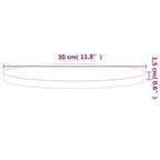 vidaXL Tischplatte Ø30x1,5 cm Rund Massivholz Buche