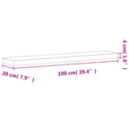 vidaXL Wandregal 100x20x4 cm Massivholz Buche