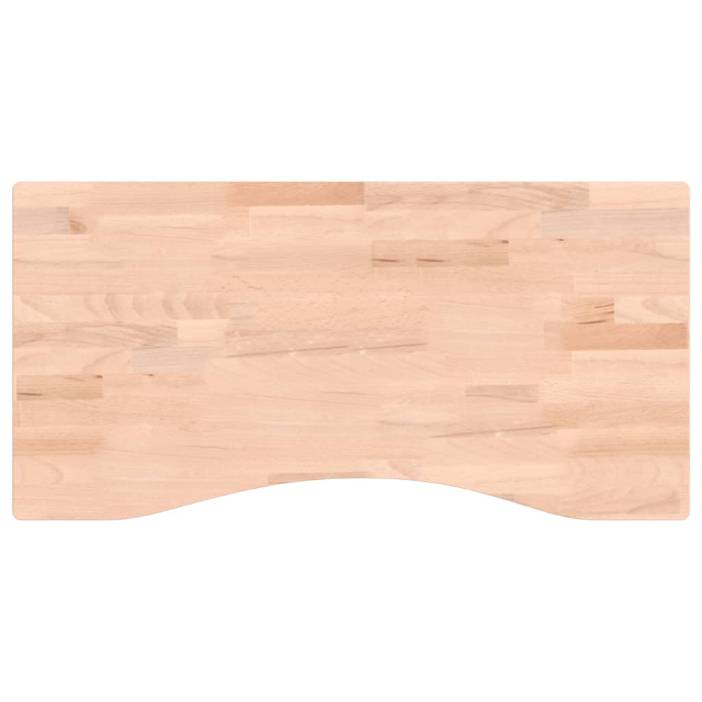 vidaXL Schreibtischplatte 80x(36-40)x2,5 cm Massivholz Buche