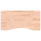 vidaXL Schreibtischplatte 80x(36-40)x2,5 cm Massivholz Buche