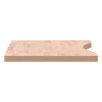 vidaXL Schreibtischplatte 80x(36-40)x2,5 cm Massivholz Buche