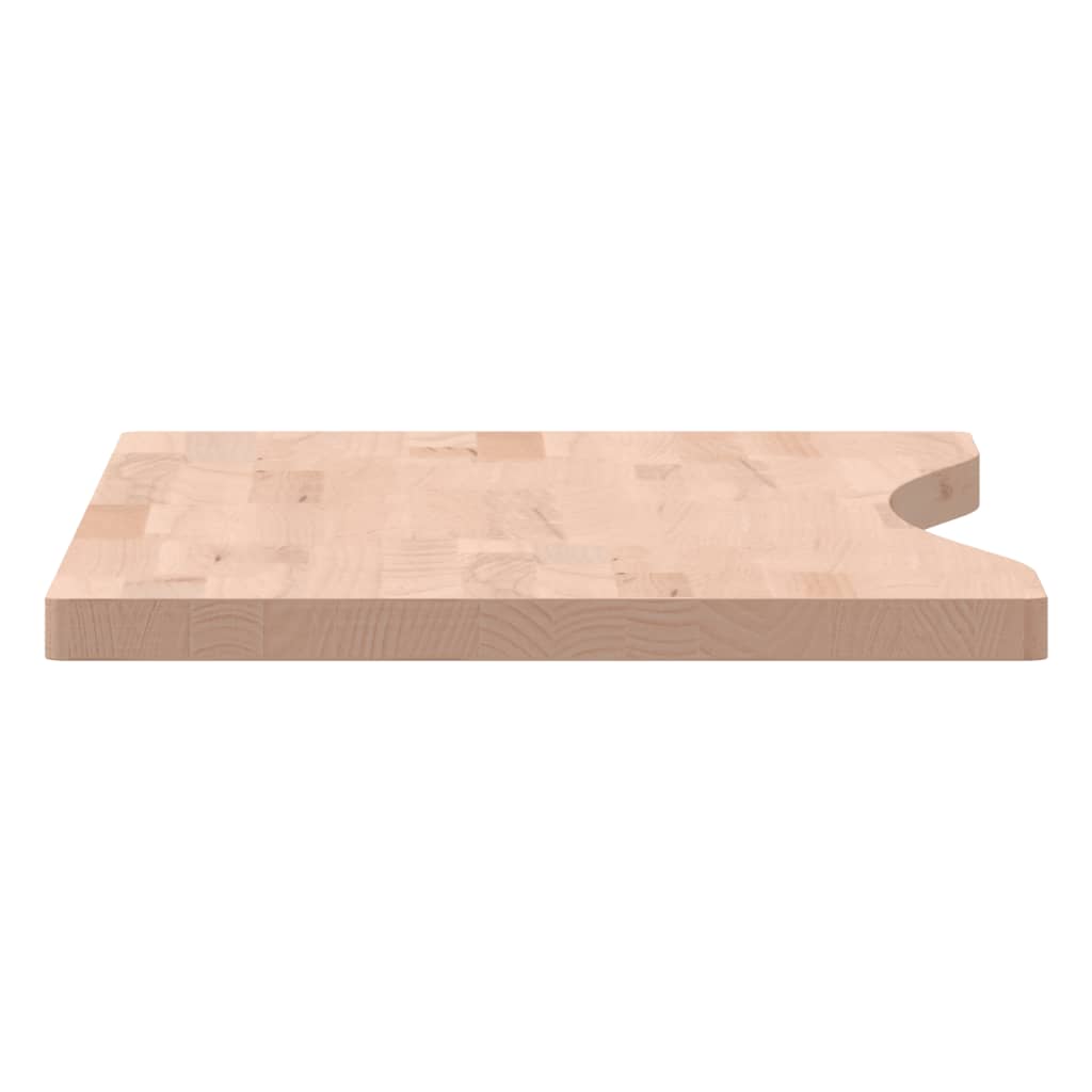 vidaXL Schreibtischplatte 80x(36-40)x2,5 cm Massivholz Buche